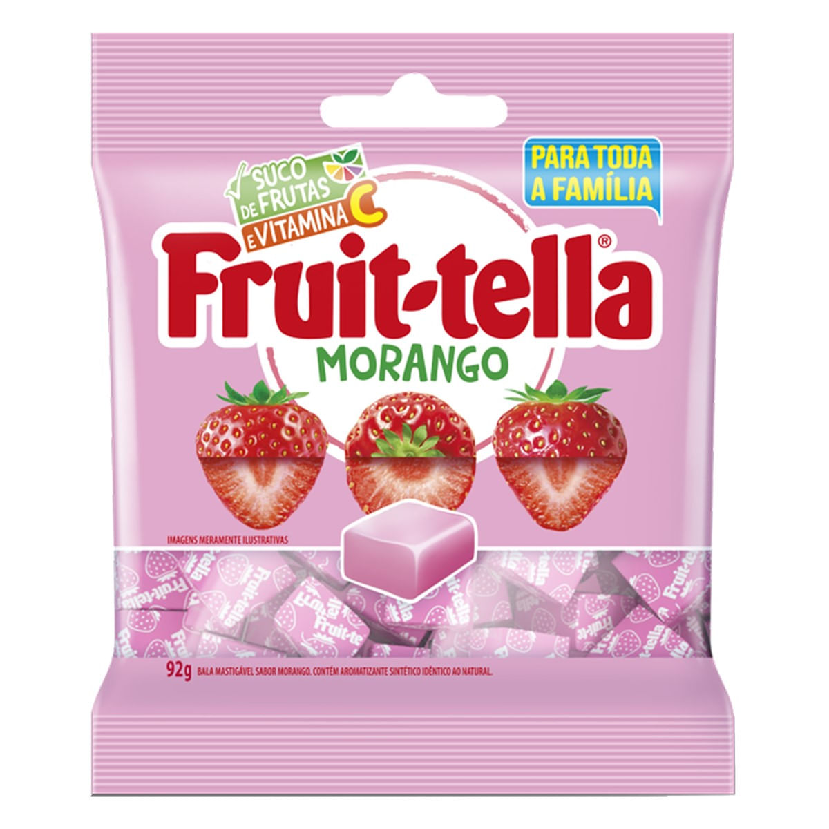 Bala Morango Fruit-Tella 92 g