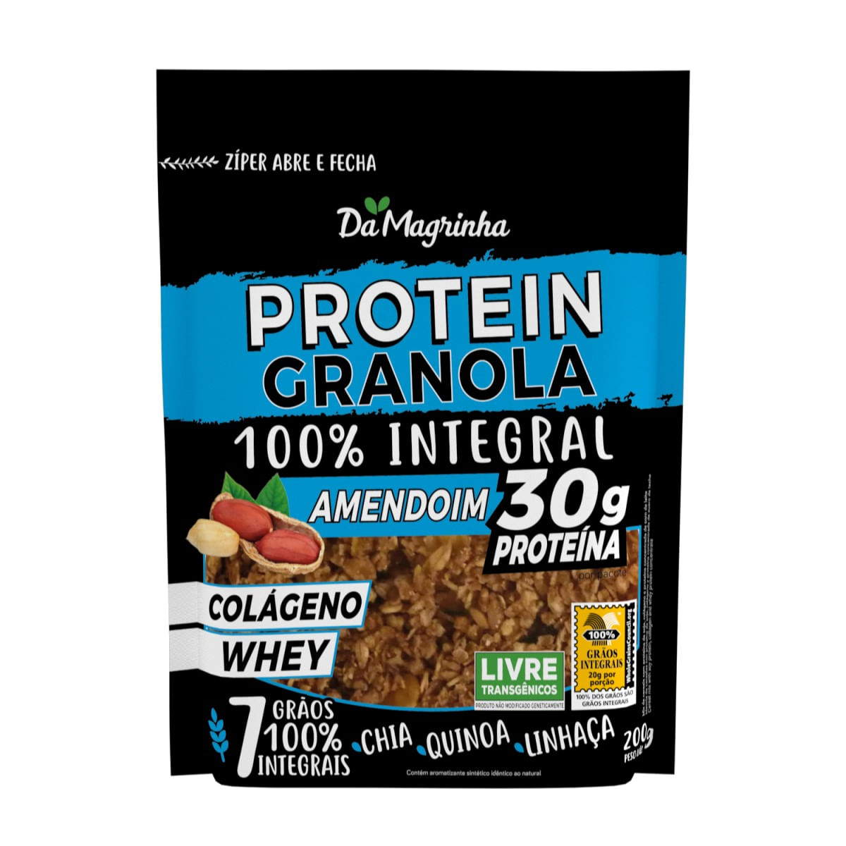 Granola Integral com Amendoim 30 g Protein Da Magrinha 200 g