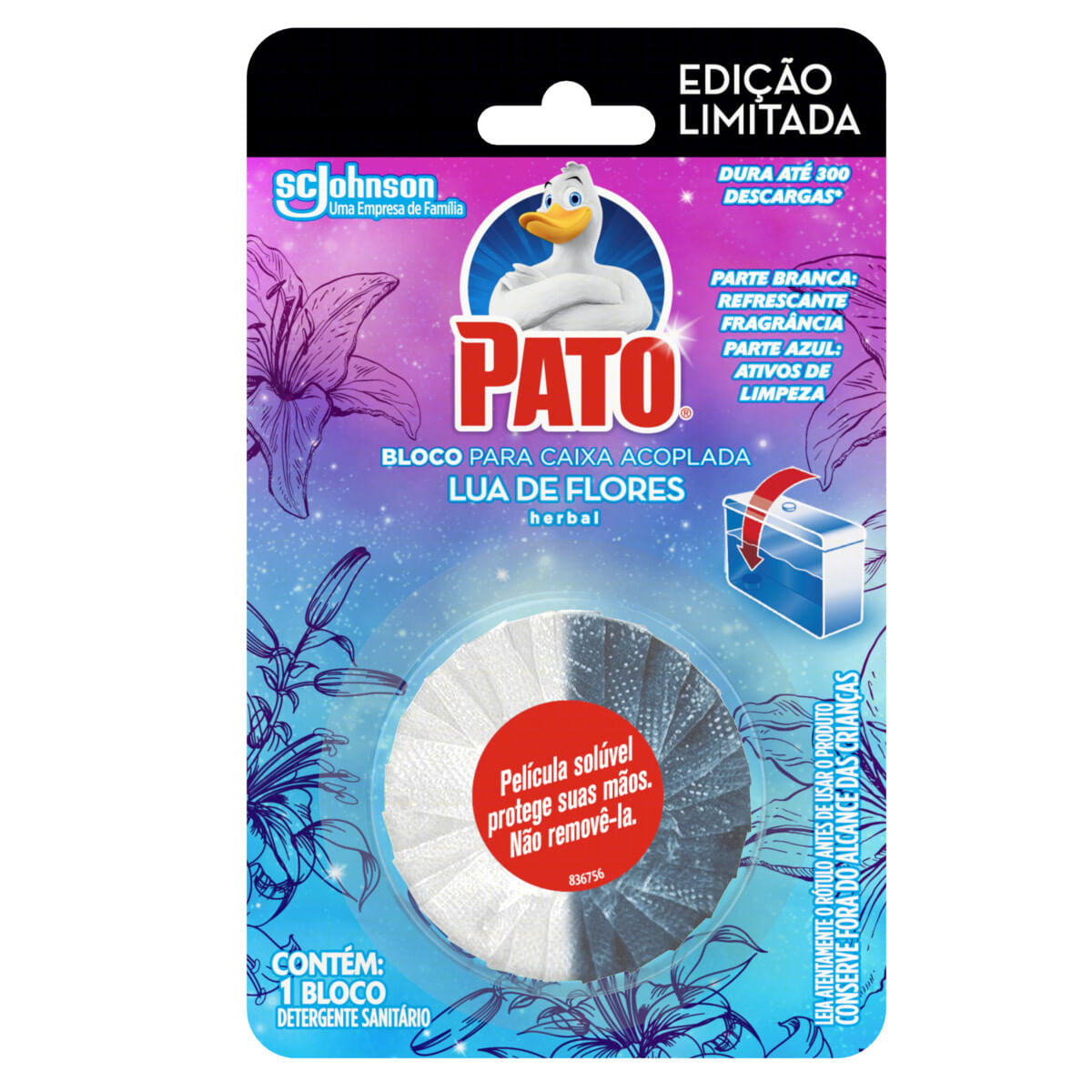 Detergente Sanitário Bloco para Caixa Acoplada Lua de Flores Herbal Pato