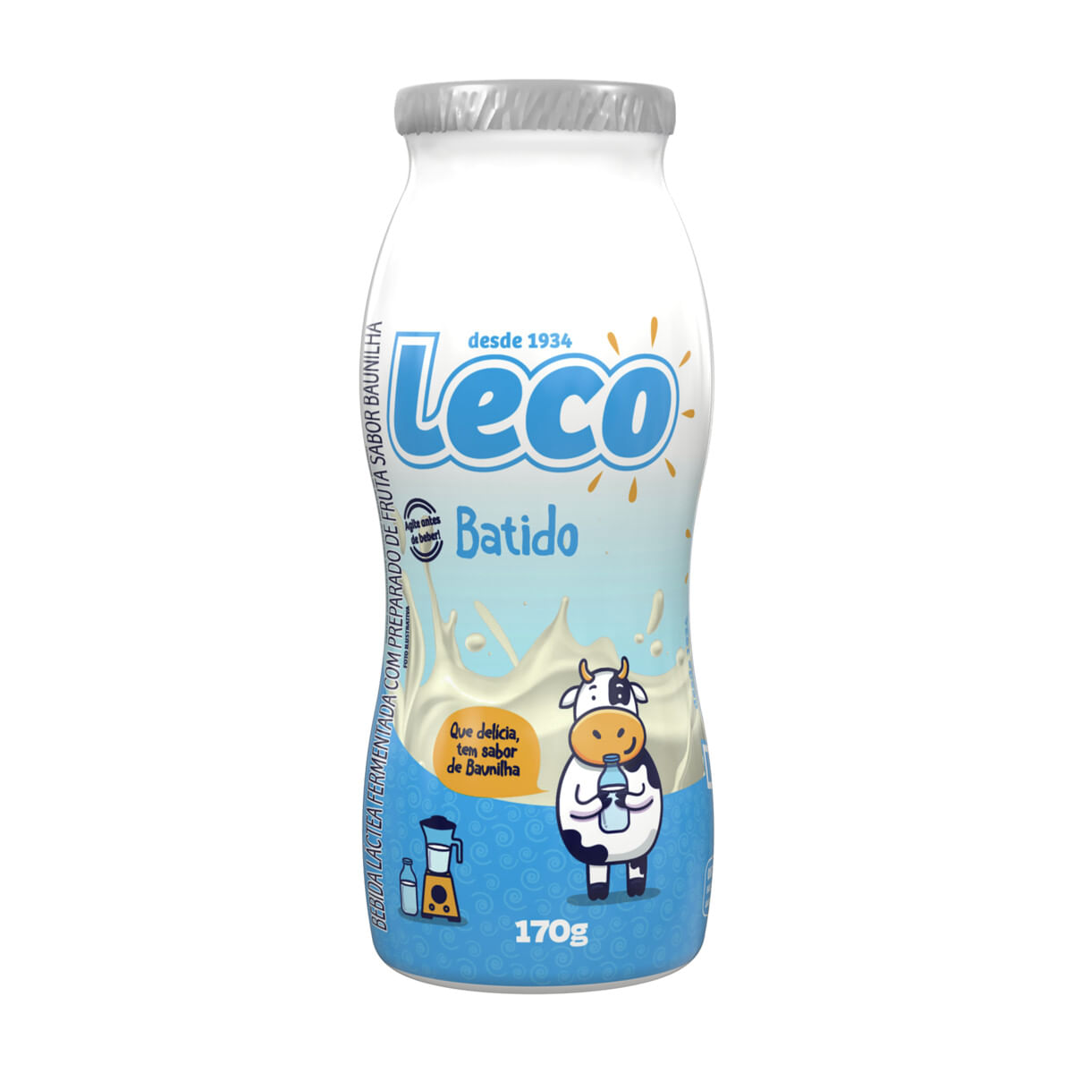 Bebida Láctea Fermentada Baunilha Batida Leco Frasco 170 g