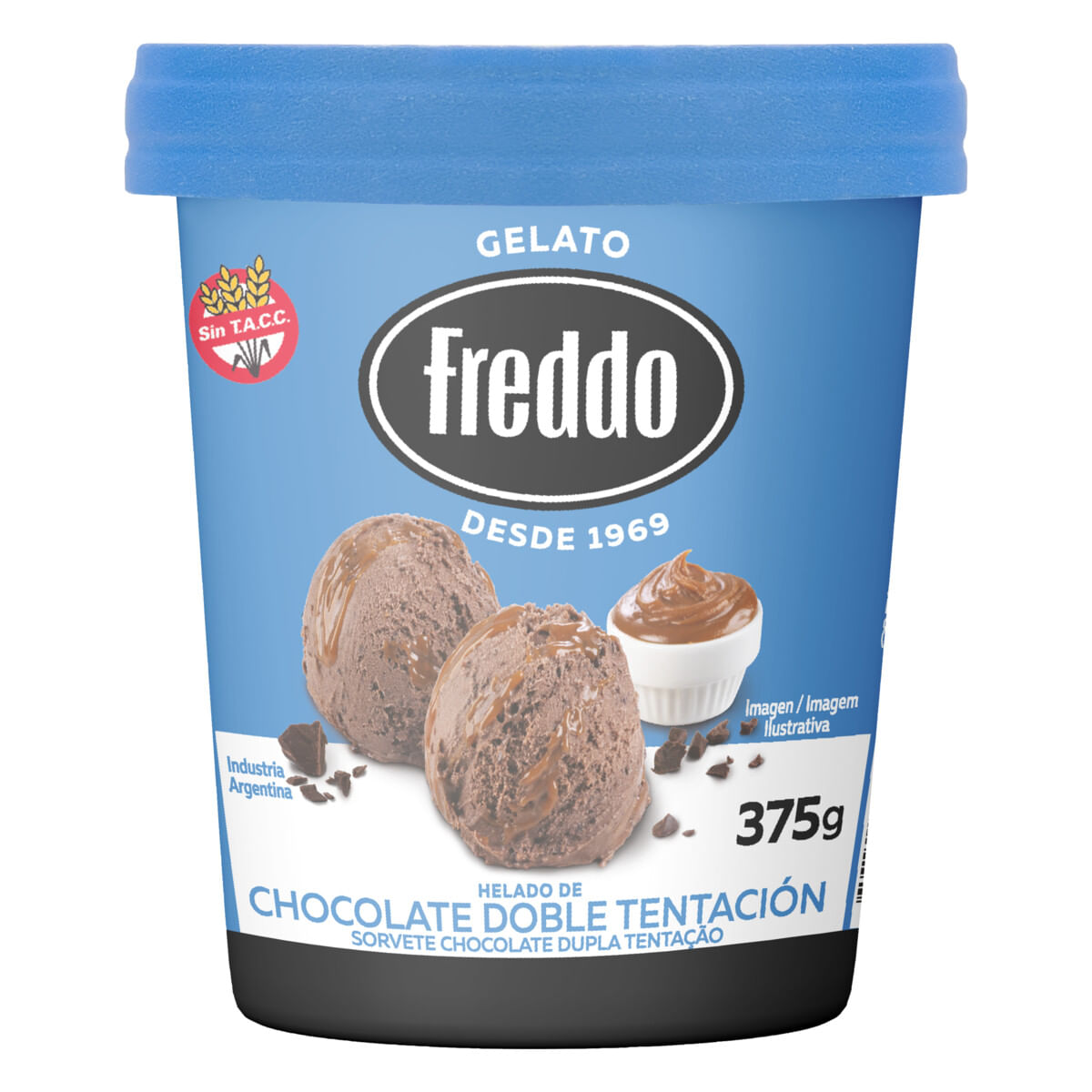 Sorvete Chocolate Dupla Tentação Freddo Pote 375 g