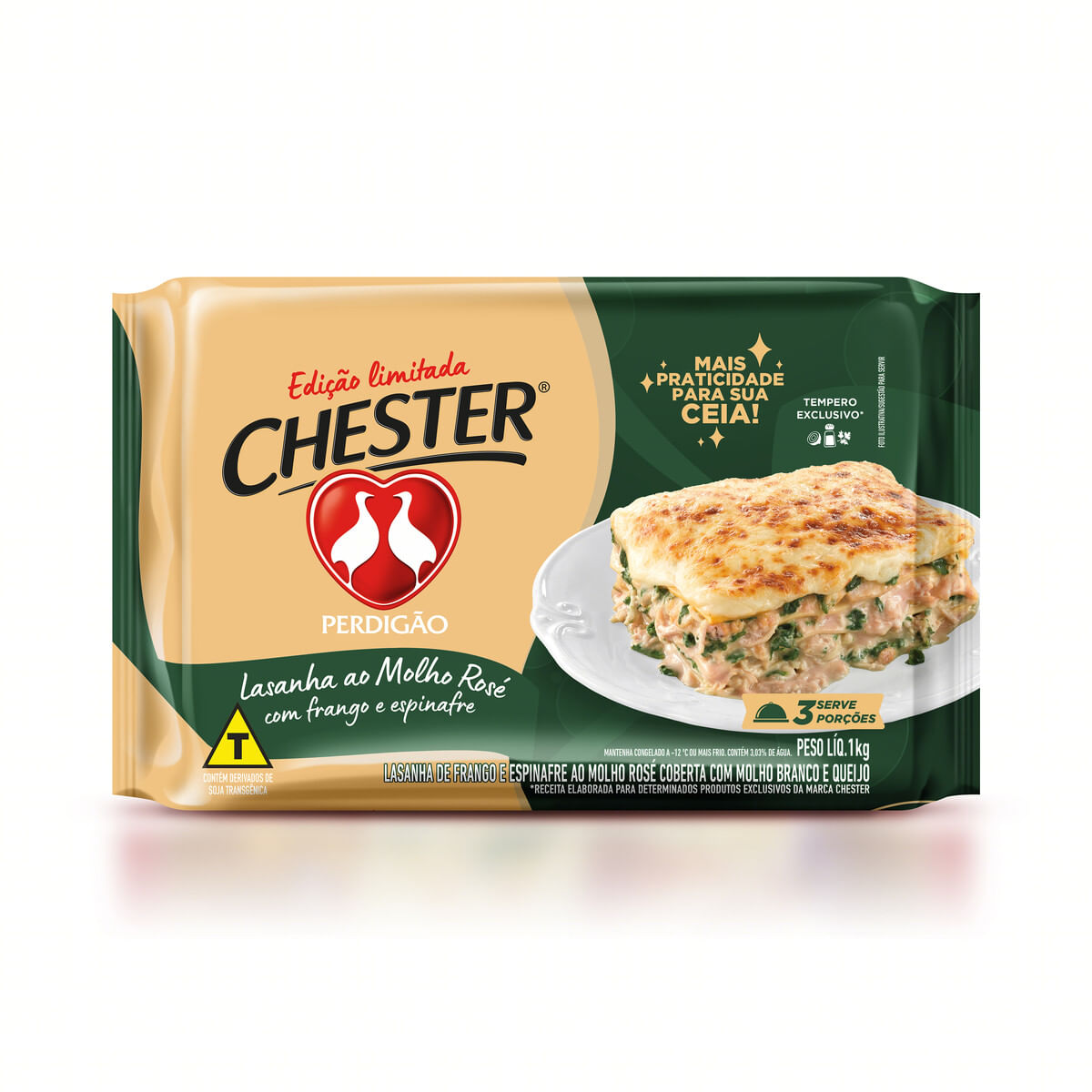 Lasanha Chester Perdigão Frango Espinafre 1 kg