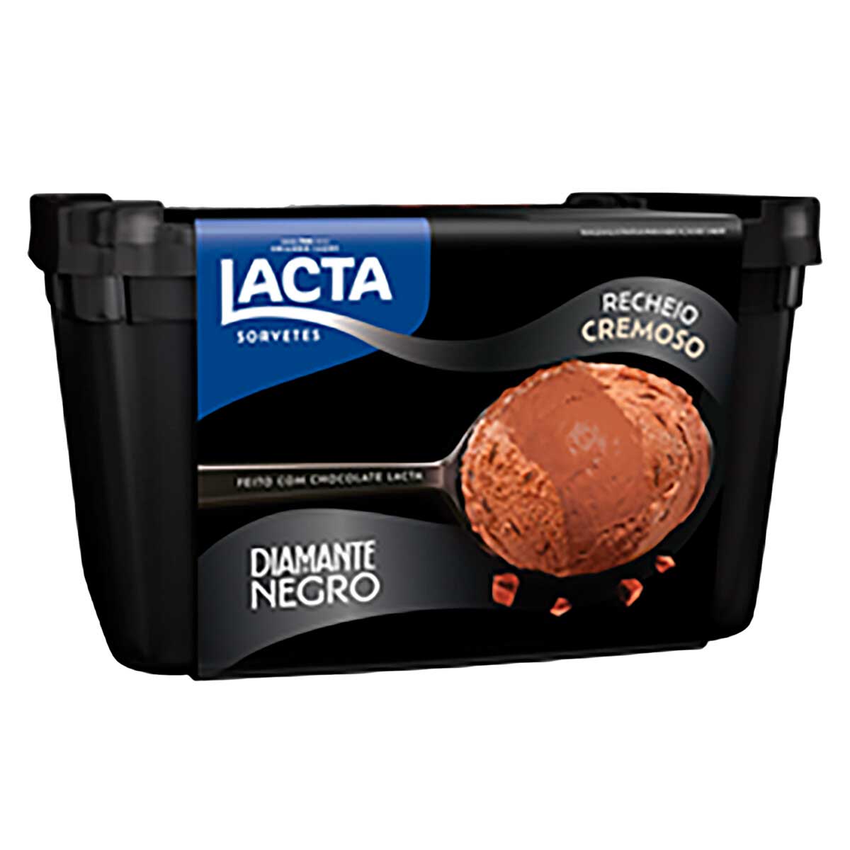 Sorvete Diamante Negro Lacta Pote 1 L