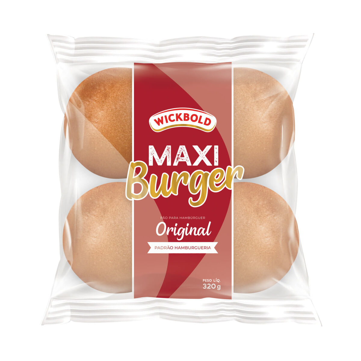 Pão para Hambúrguer Original Wickbold Maxi Burger Pacote 320 g