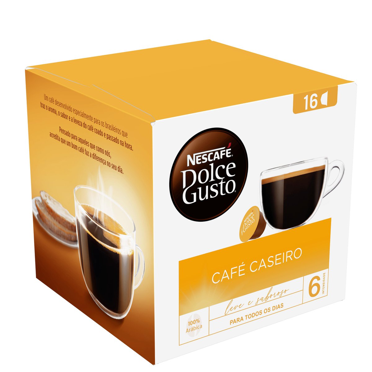 Café em Cápsula Nescafé Dolce Gusto Café Caseiro com 16 cápsulas 128 g