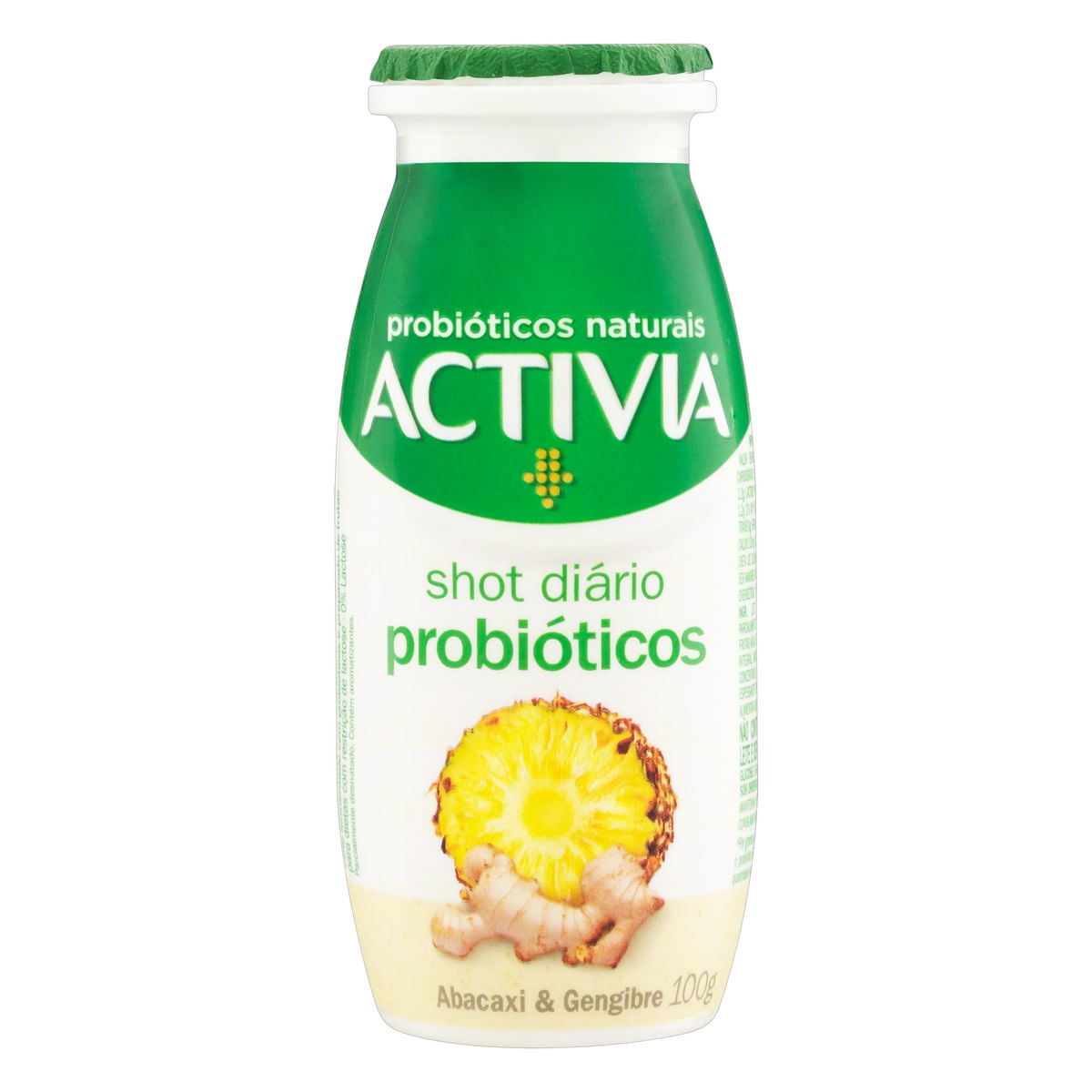 Leite Fermentado Semidesnatado Zero Lactose Activia Probiótico Abacaxi e Gengibre 100 g