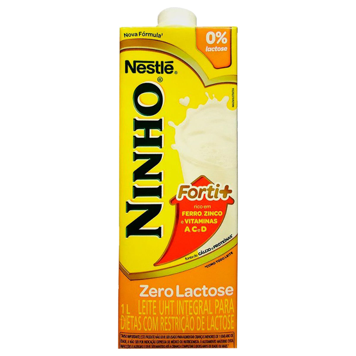 Leite Semidesnatado Zero Lactose UHT Tipo A Nestlé Ninho 1 Litro