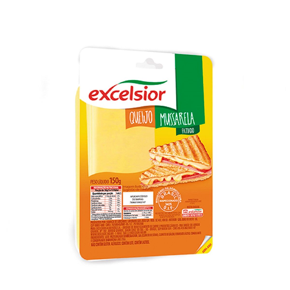 Queijo Mussarela Fatiado Excelsior 150 g