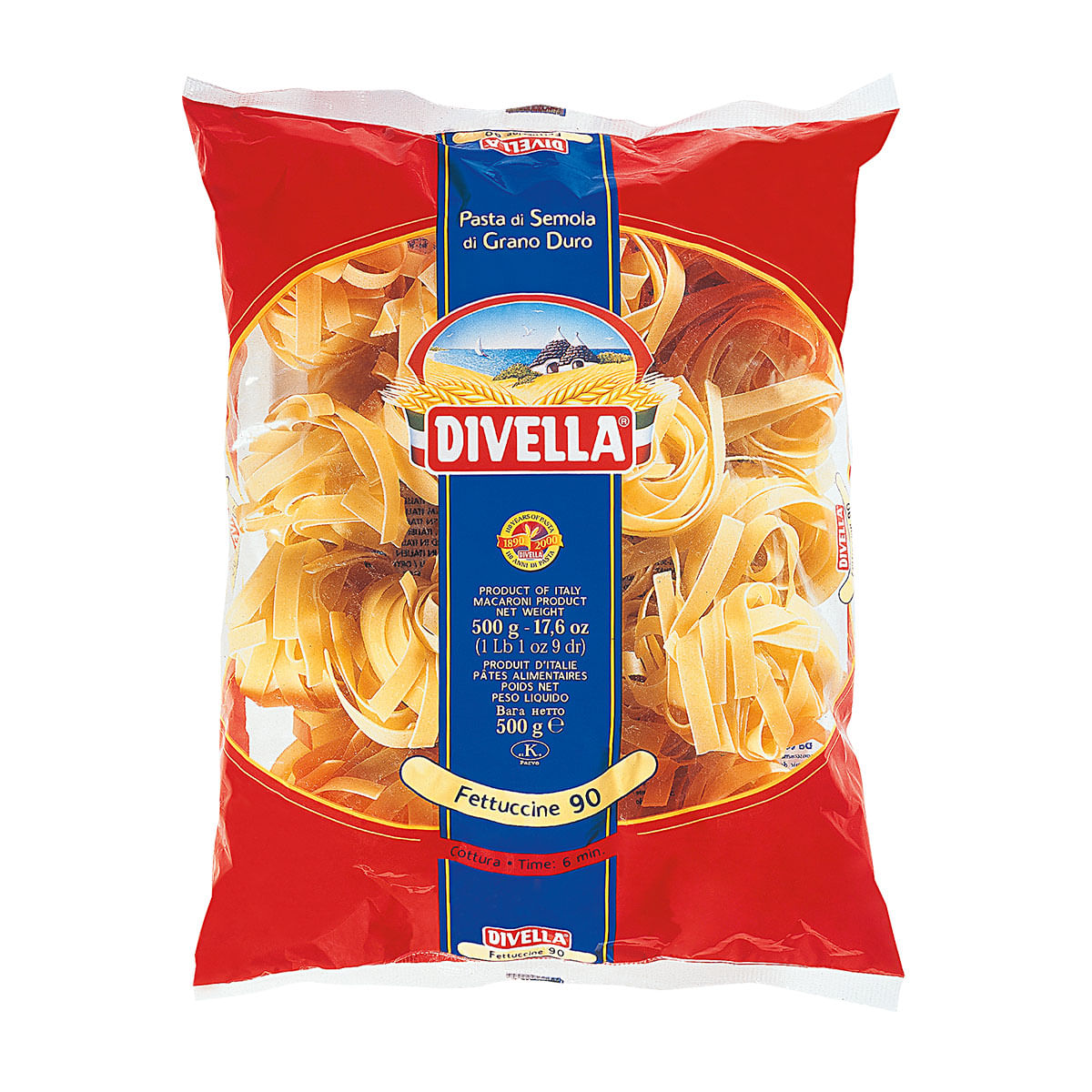 Macarrão Fettuccine Divella Grano Duro Nº 90 500g