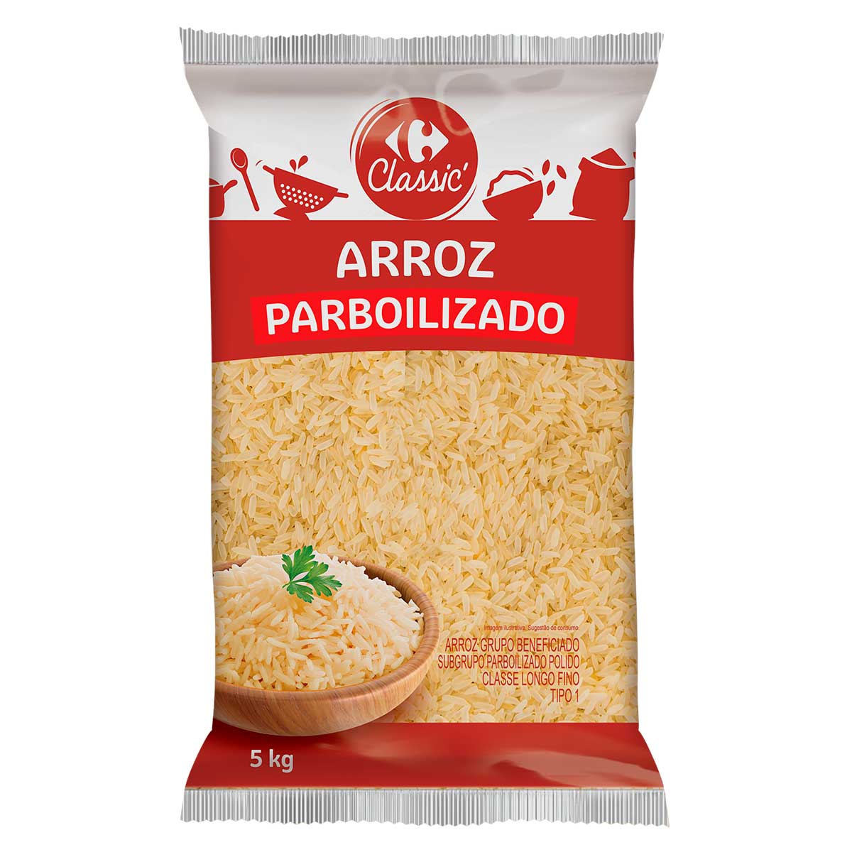 Arroz Parboilizado Longo Fino Tipo 1 Carrefour 1Kg