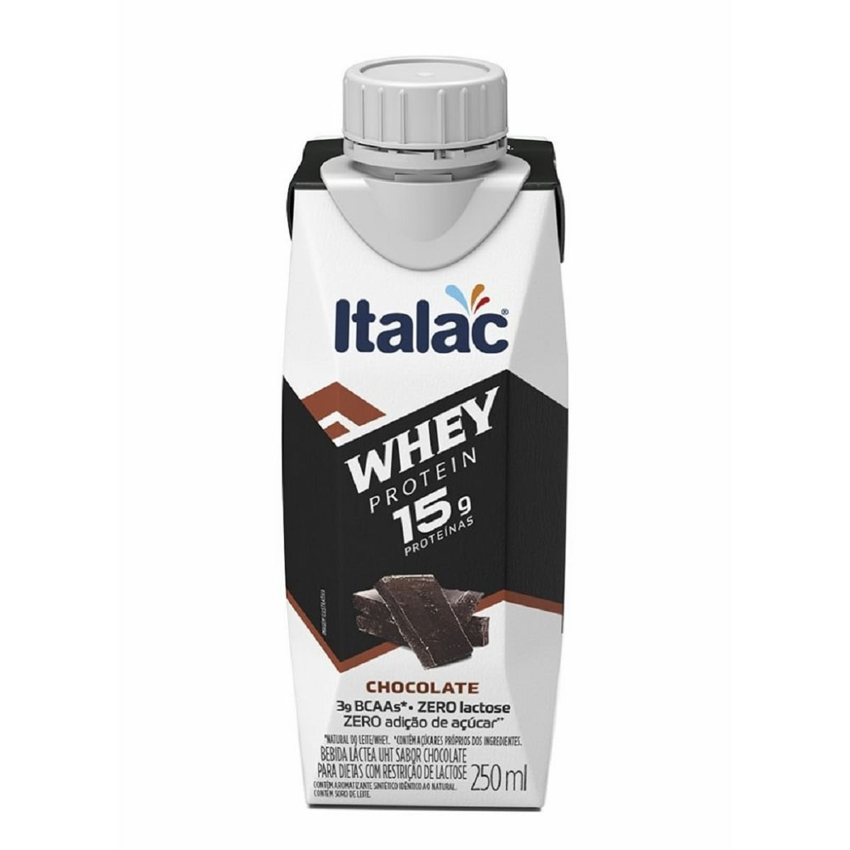 Bebida Sem Lactose Whey Protein Italac Chocolate 15g