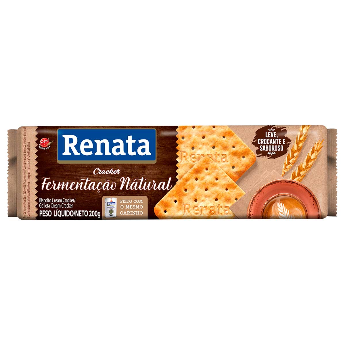 Biscoito Cream Cracker Fermentação Natural Renata 200g