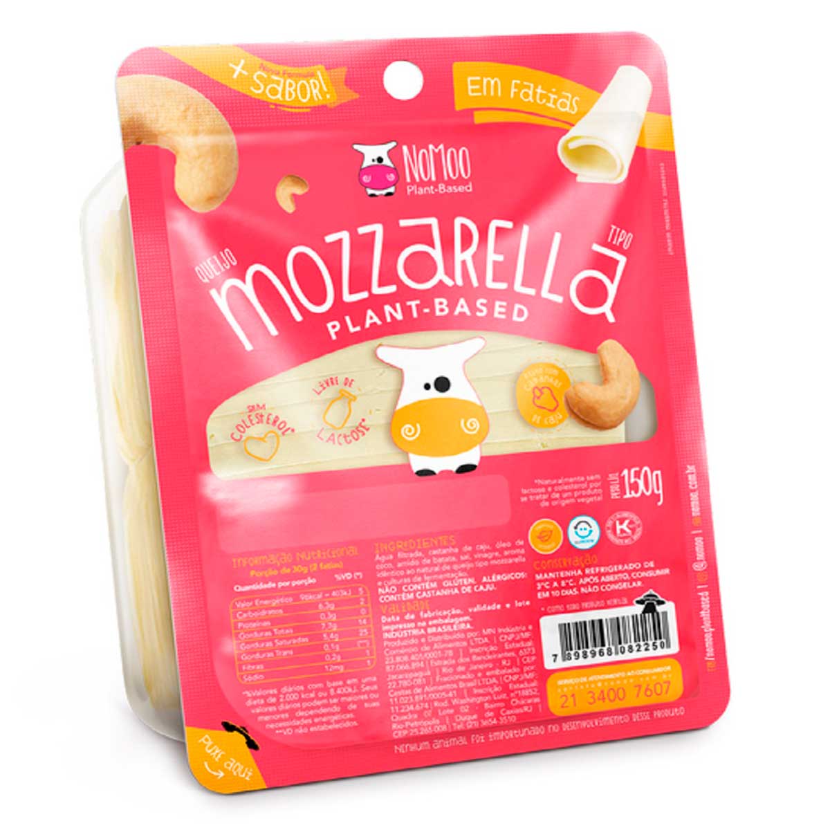 Queijo Mozzarella Fatiada Vegano Nomoo 150g