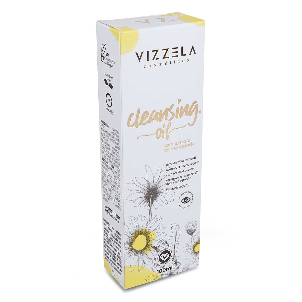 Óleo de Limpeza Demaquilante Bifásico Vizzela 100ml