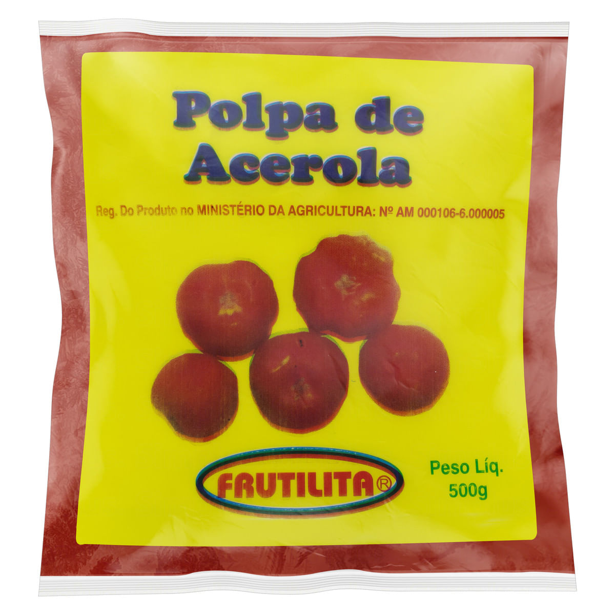 Polpa de Fruta Acerola Frutilita Pacote 500 g