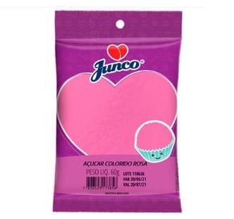 Açúcar Colorido Rosa Junco Pacote 60g