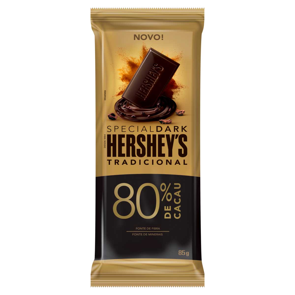 Chocolate em Tablete 80% Cacau Hershey&apos;s Special Dark 85g