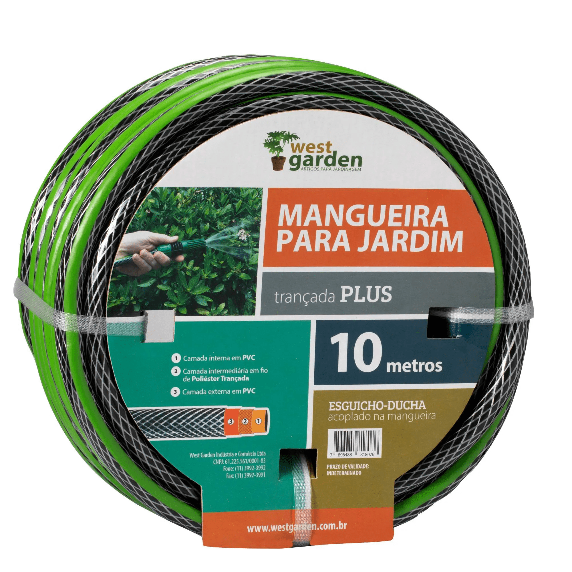 Mangueira Trançada Plus Mjt 10 Metros com Esguicho West Garden