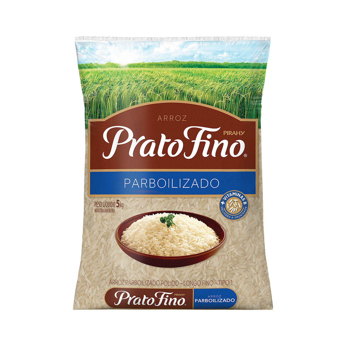 Arroz Parboilizado Longo-fino Tipo 1 Prato Fino 5 Kg