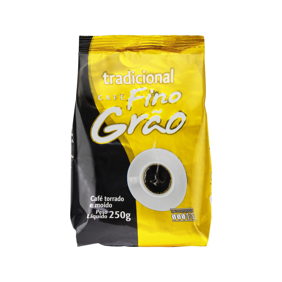 Café Torrado e Moído Tradicional Café Fino Grão Pacote 250g