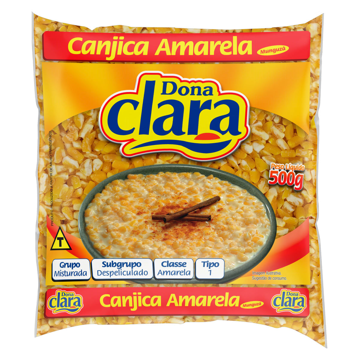 Canjica de Milho Amarela Tipo 1 Dona Clara 500 g