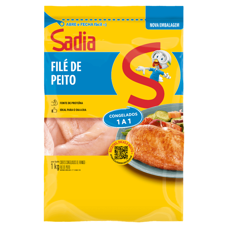 Filé de Frango Peito Congelado sem Osso Sadia 1Kg