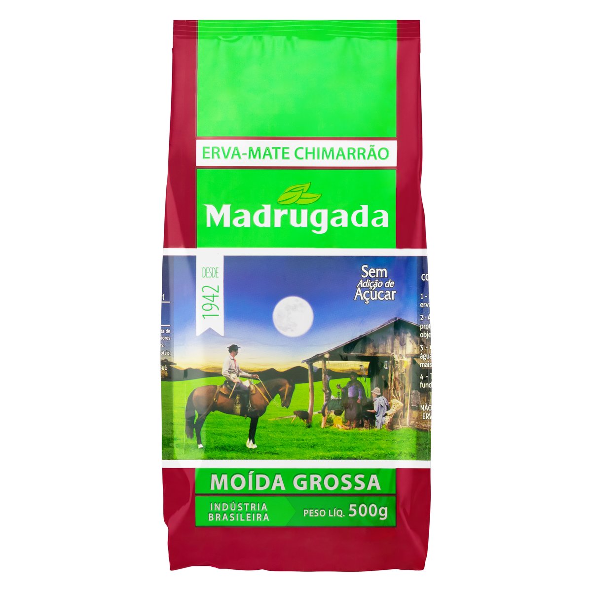 Erva Mate Chimarrão Madrugada Moída Grossa 500g