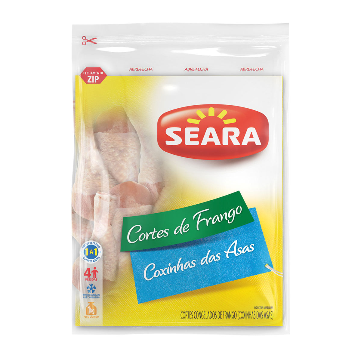 Pedaços de Coxinha da Asa de Frango Congelado Seara 1Kg