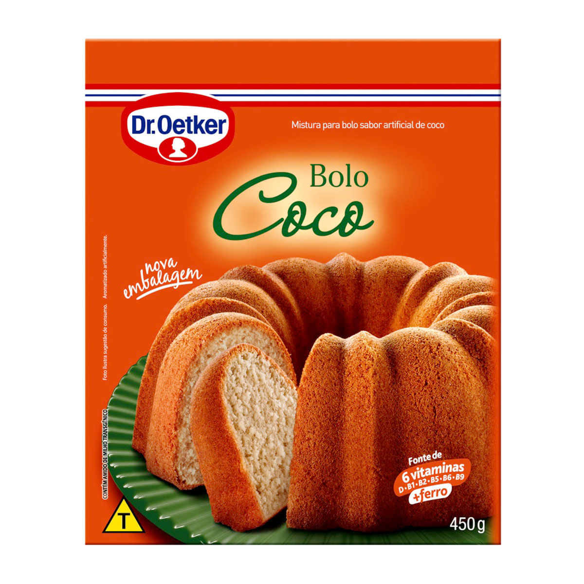 Mistura para Bolo Sabor Coco Dr. Oetker 450g