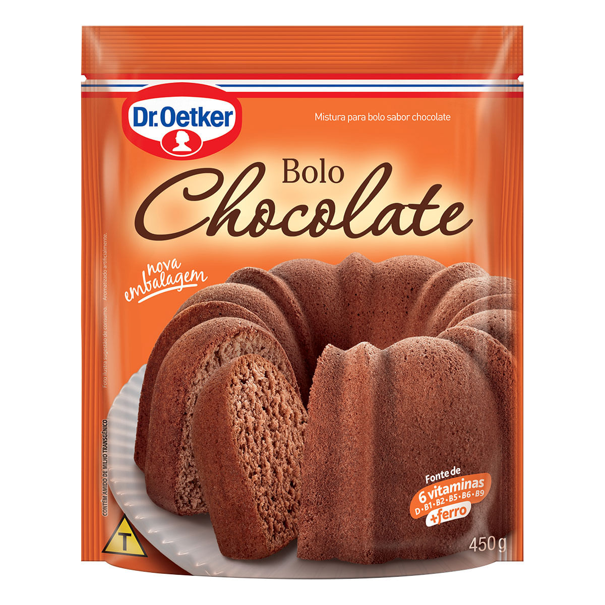 Mistura para Bolo Sabor Chocolate Dr. Oetker 450g