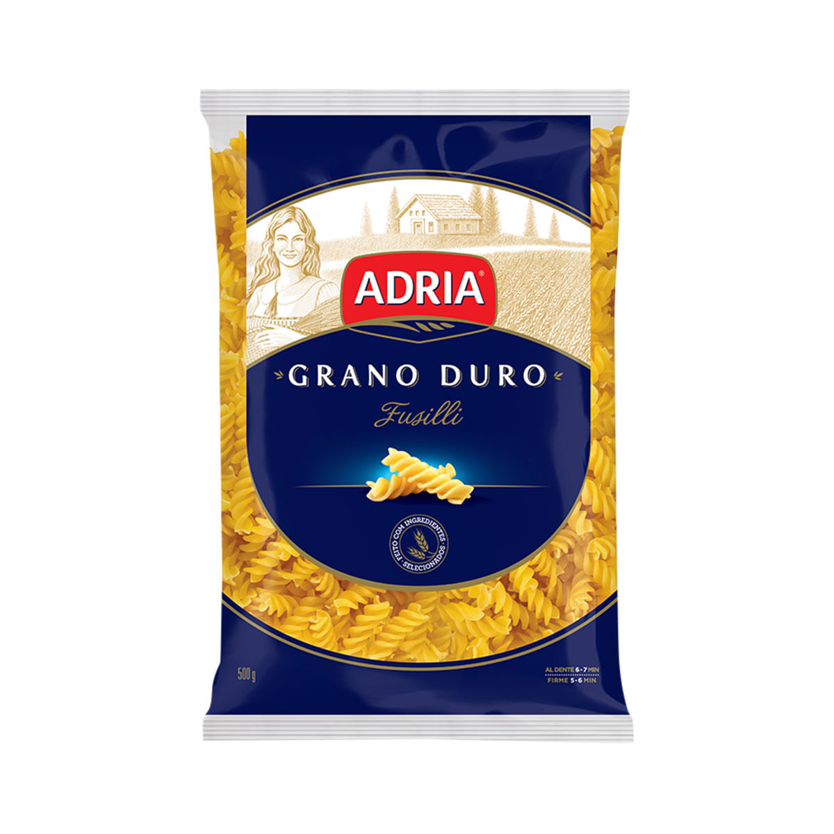 Macarrão Fusilli Adria Sêmola Tradicional 500g