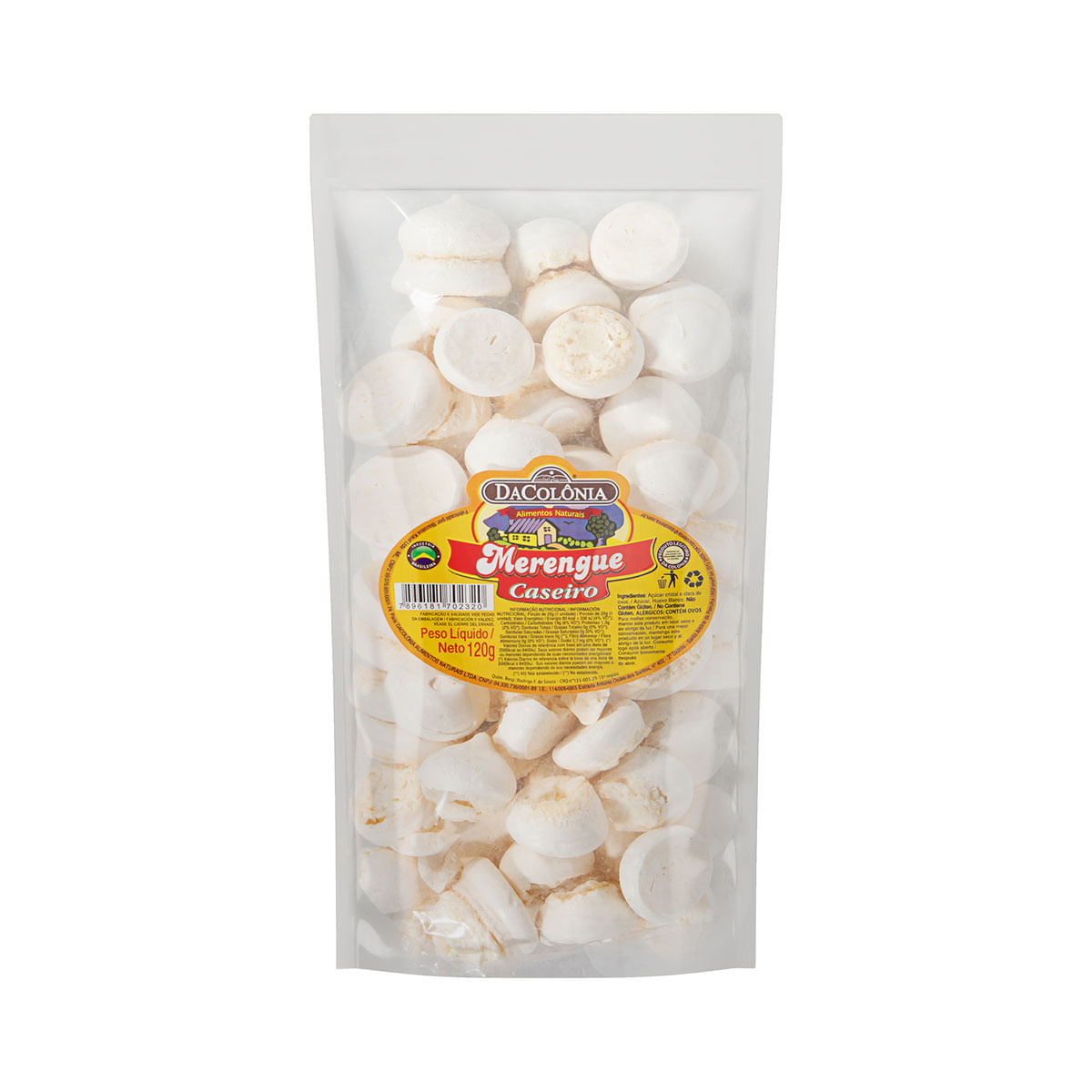 Merengue Caseiro DaColônia Pacote 120g