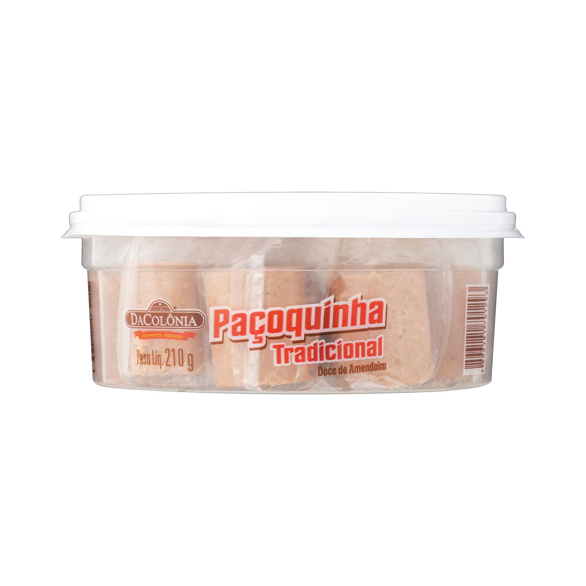 Paçoquinha Tradicional DaColônia Pote 210g