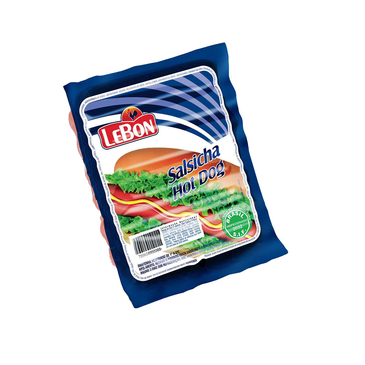 Salsicha Tradicional Lebon Hot-Dog 450g