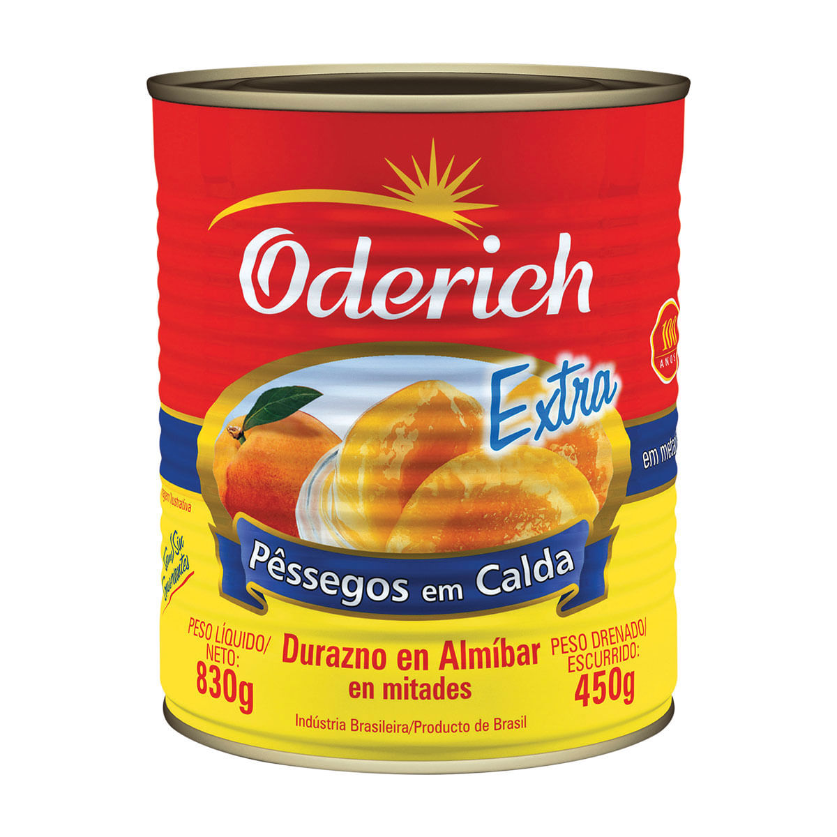 Pêssego em Calda Oderich 450g