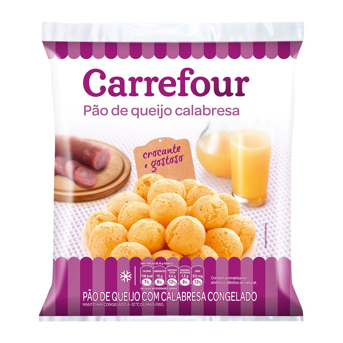 Pão de Queijo com Calabresa Carrefour 400g