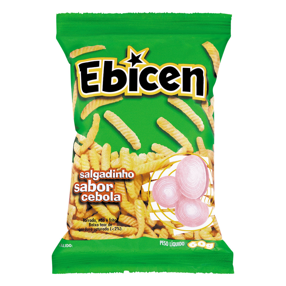 Salgadinho Ebicen Sabor Cebola 60g