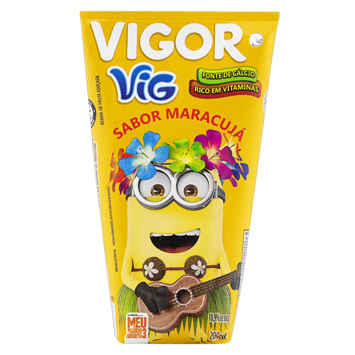 Refresco Maracujá Vigor 200ml Caixa 1 Unidade Minions