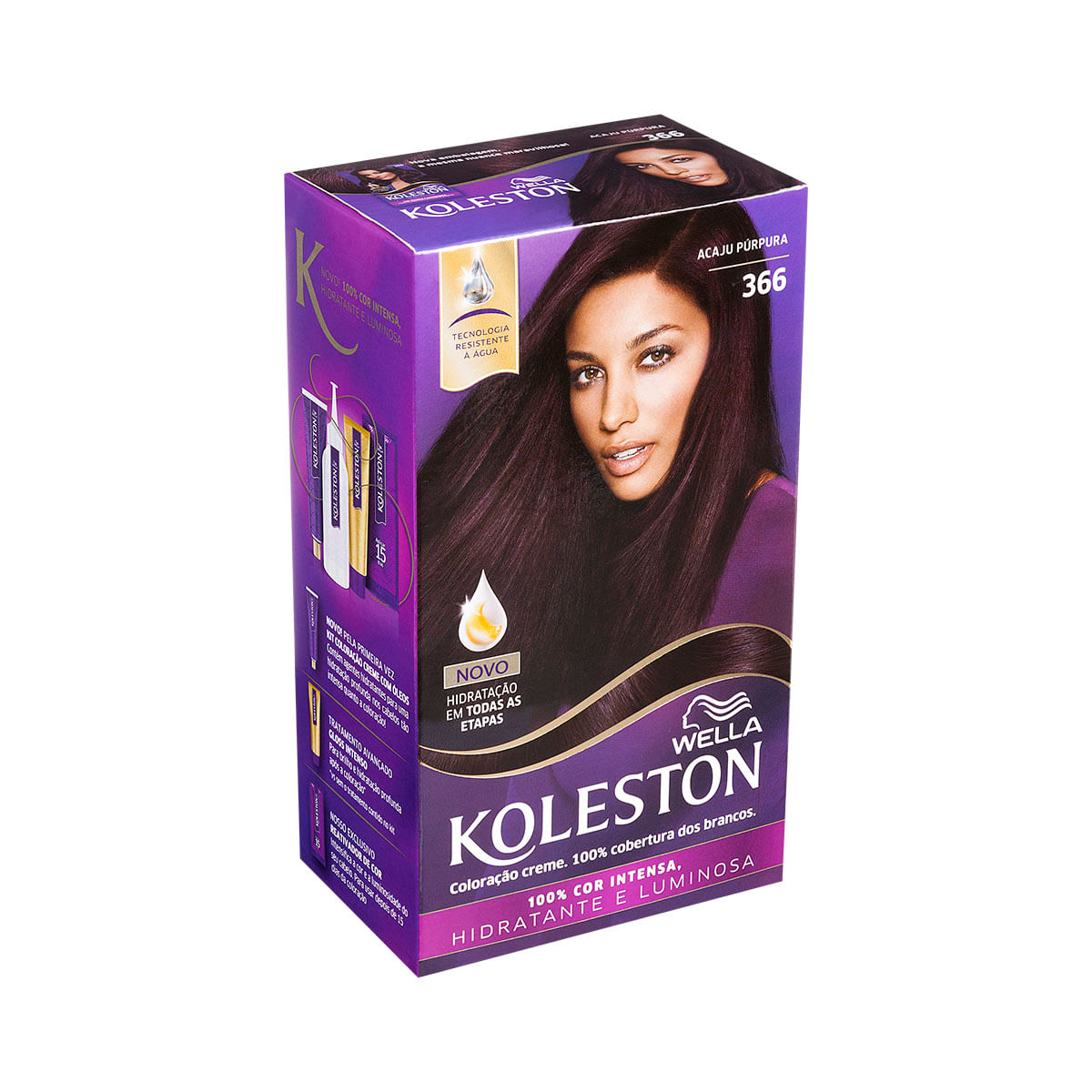 Kit tintura 366 acaju púrpura Wella Koleston