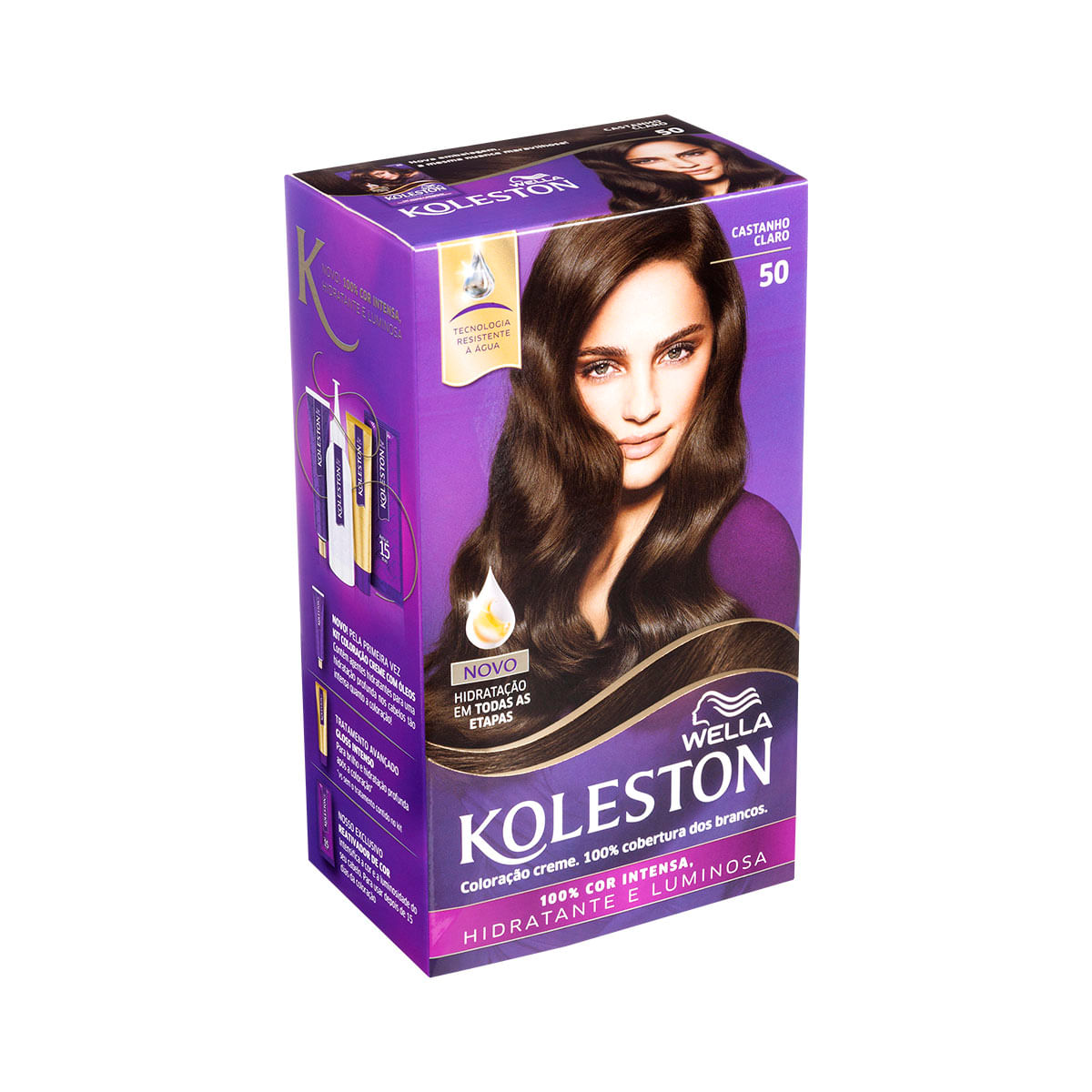 Kit tintura 50 castanho claro Wella Koleston