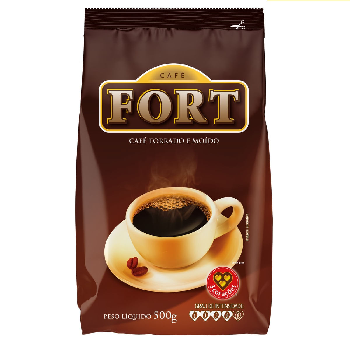 Café Torrado e Moído Fort Pacote 500g