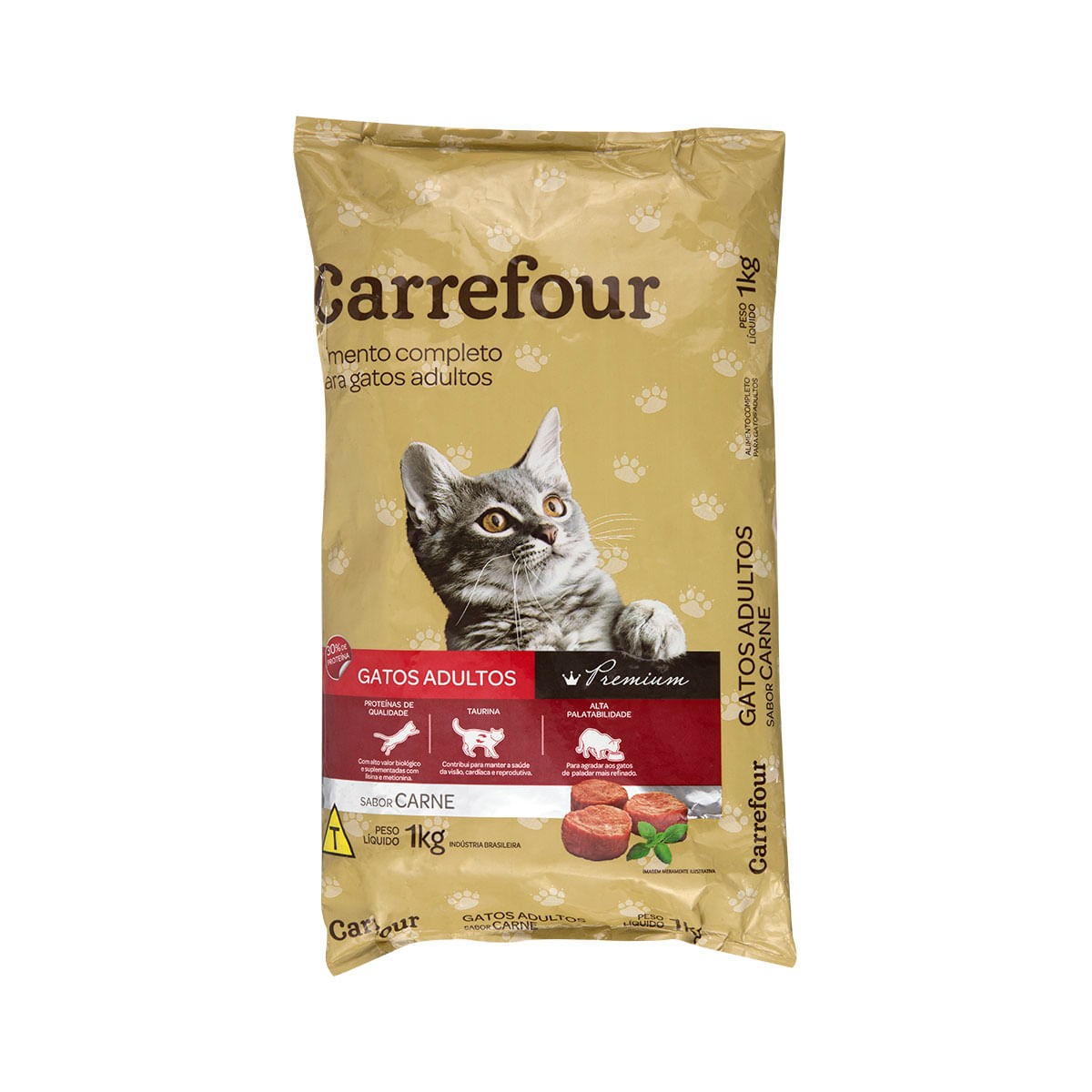 Ração para Gato Adulto Carrefour Premium Carne 1kg