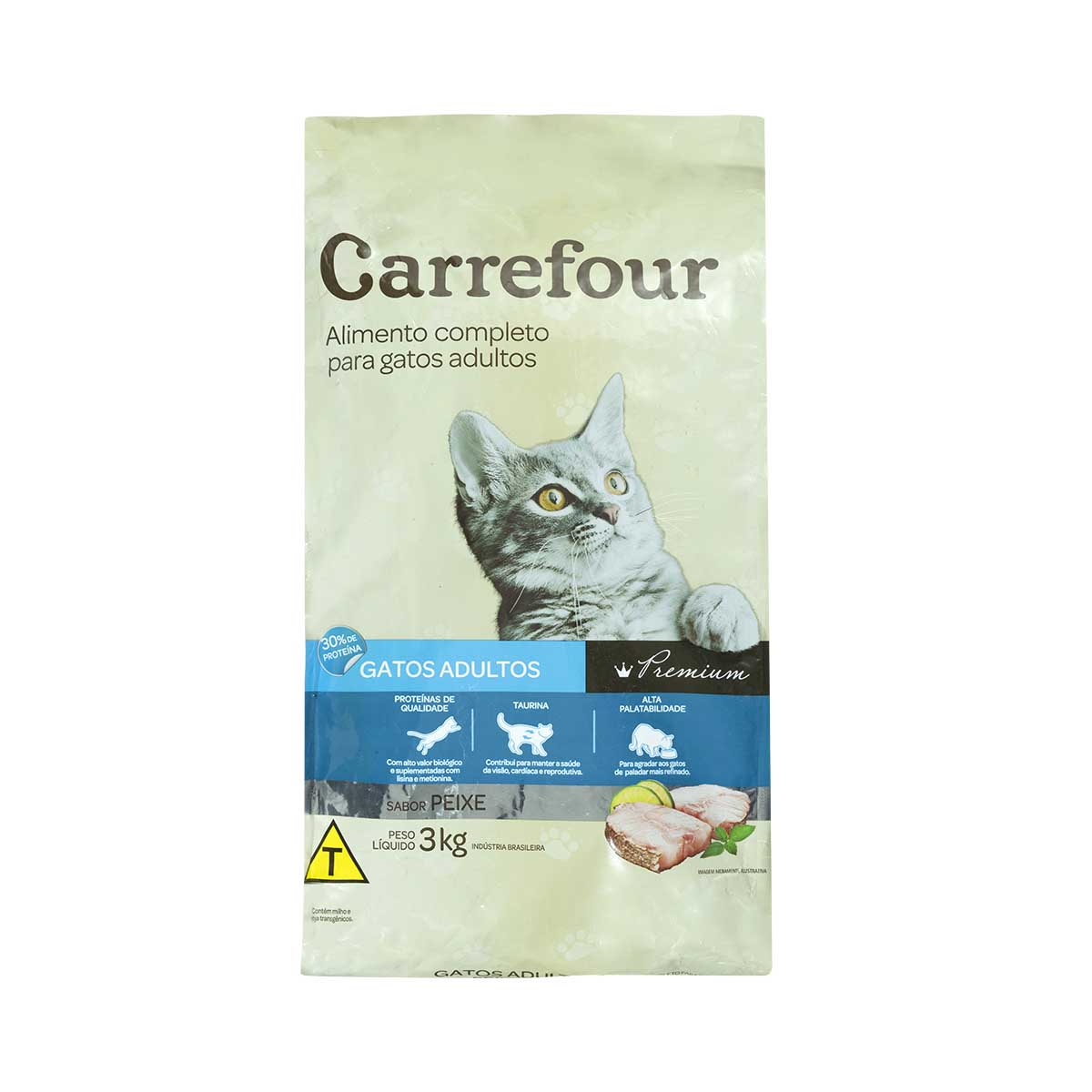 Ração para Gato Adulto Carrefour Premium Peixe 3kg