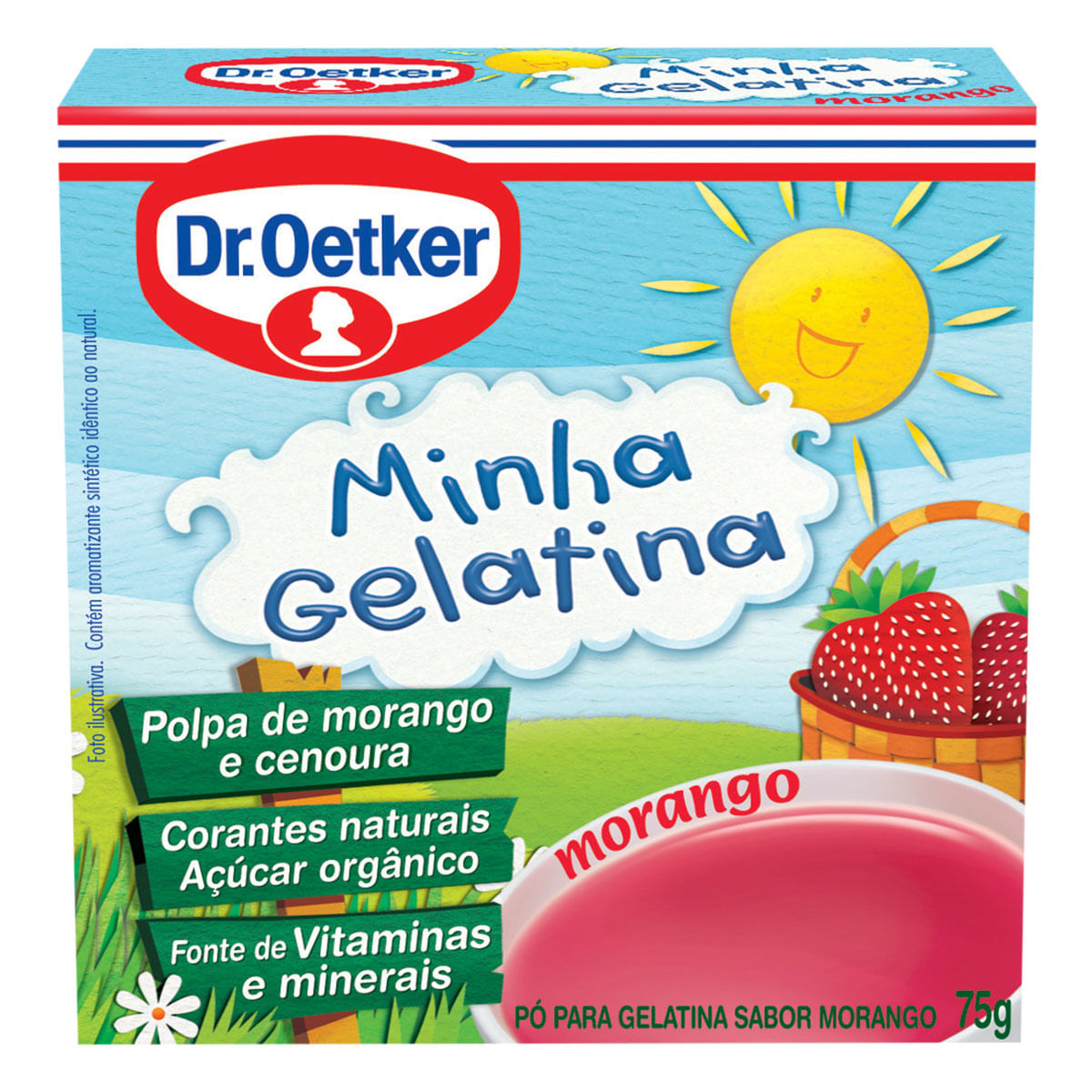 Gelatina Sabor Morango Dr. Oetker Minha Gelatina 75g