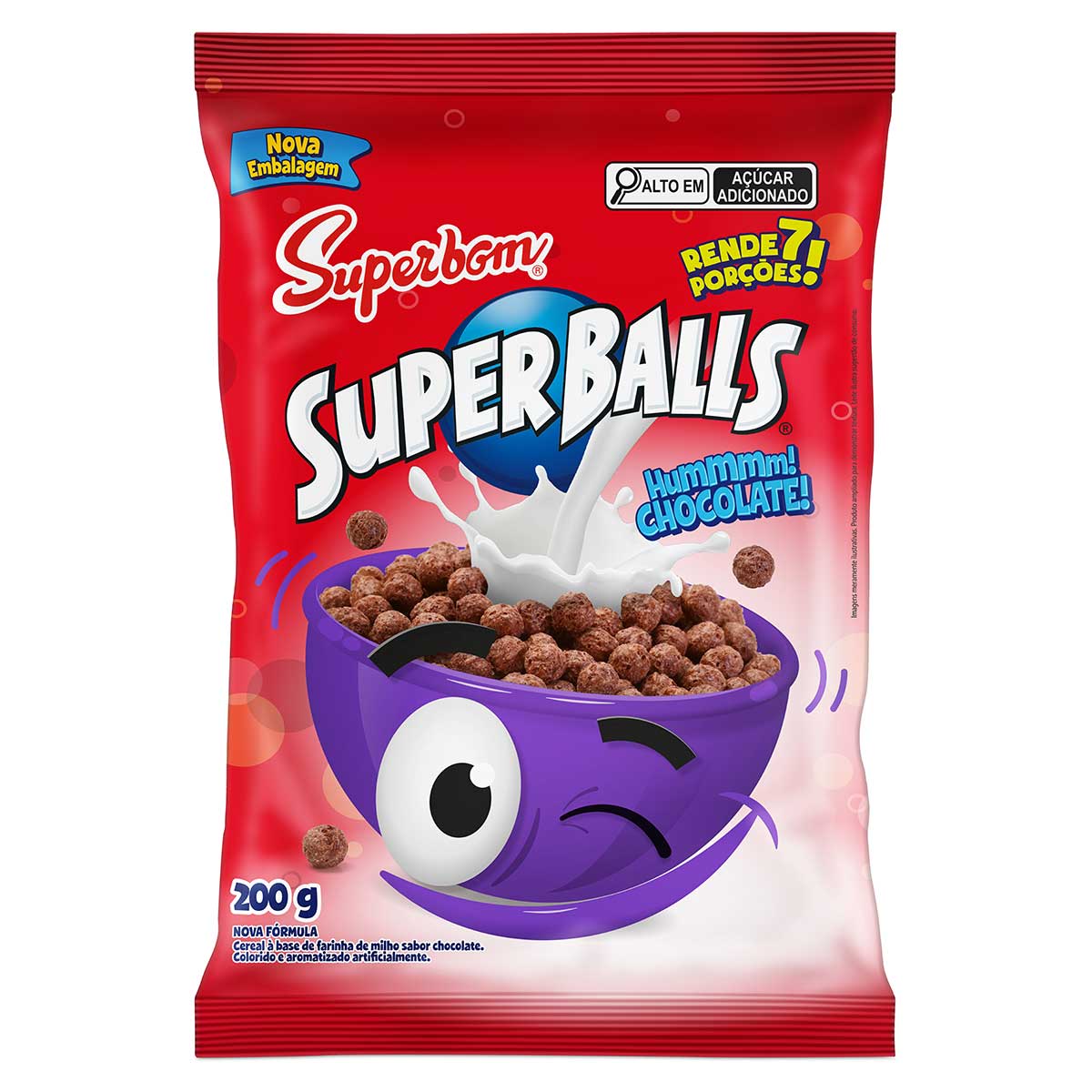 Cereal Matinal Chocolate Superbom Superballs Pacote 200 g