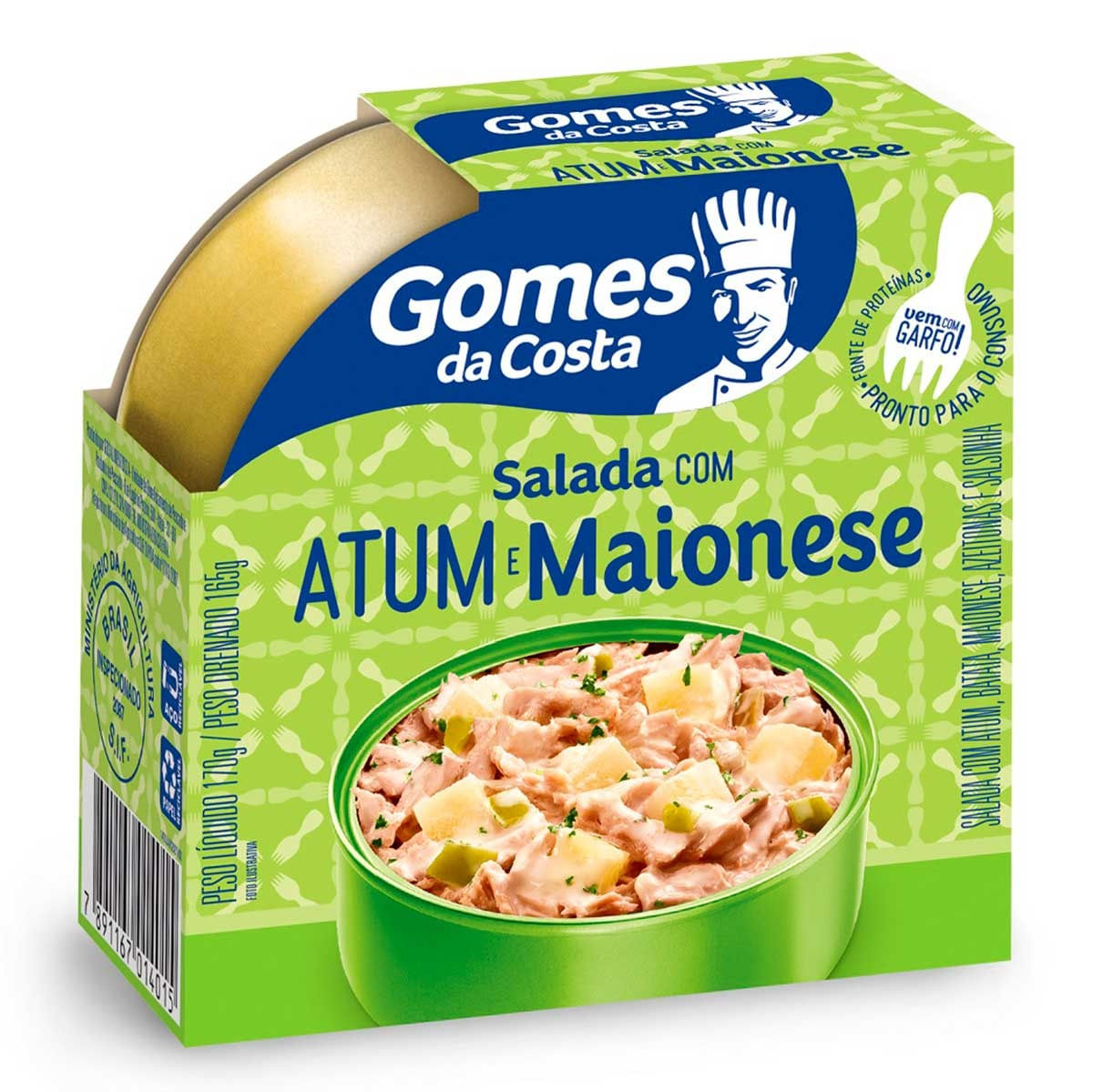 Salada Pronta de Atum e Batata com Maionese, Azeitona e Salsinha Gomes da Costa 170g