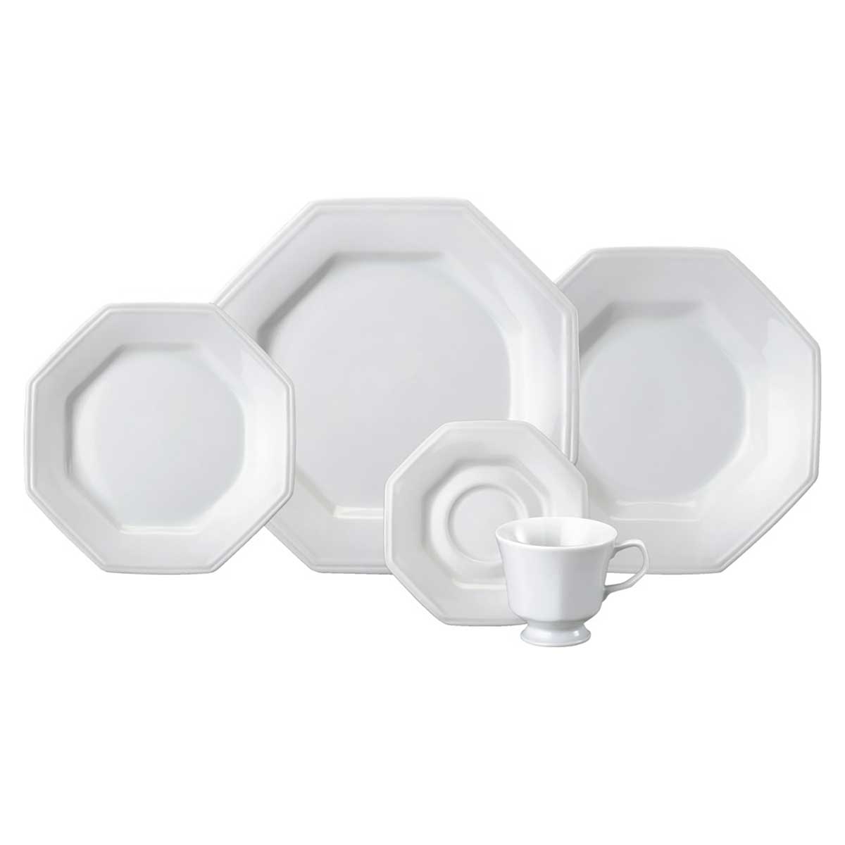 Aparelho de Jantar 20 Peças Porcelana Schmidt Prisma