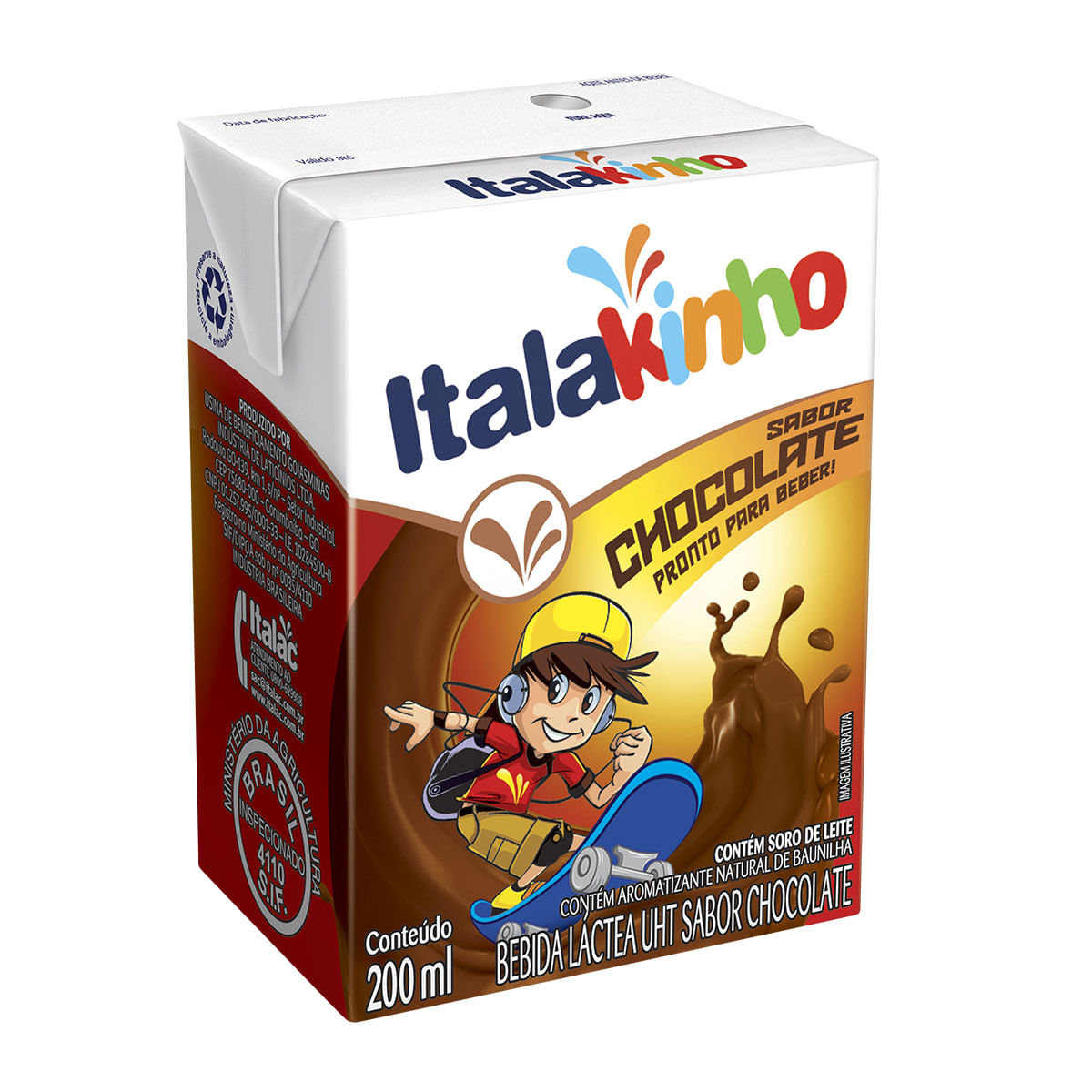 Bebida Láctea de Chocolate Italakinho 200ml