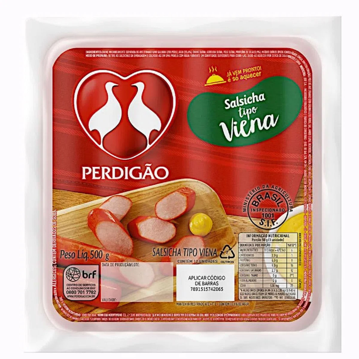 Salsicha Viena Perdigão 500 g