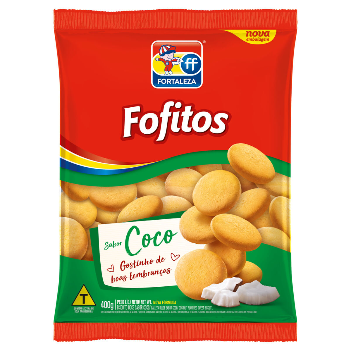 Biscoito Coco Fortaleza Fofitos 400 g